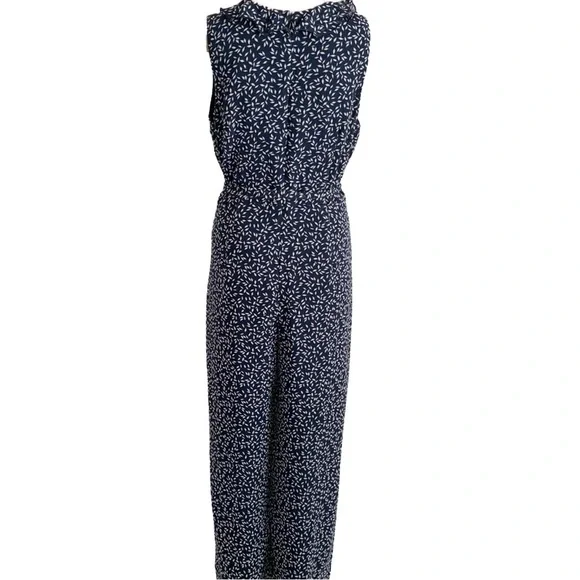 LOFT Outlet Floral V-neck Wide Leg Jumpsuit - Picture 14 of 14